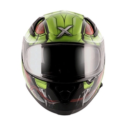 Axor Apex Venomous Full Face Helmet With Double D-Ring (Dull Black Neon Green, M)